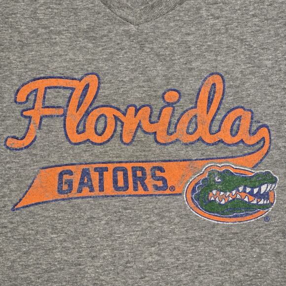 Florida Gators T Shirt Womens Small Gray Deep V National Collegian - Picture 2 of 7